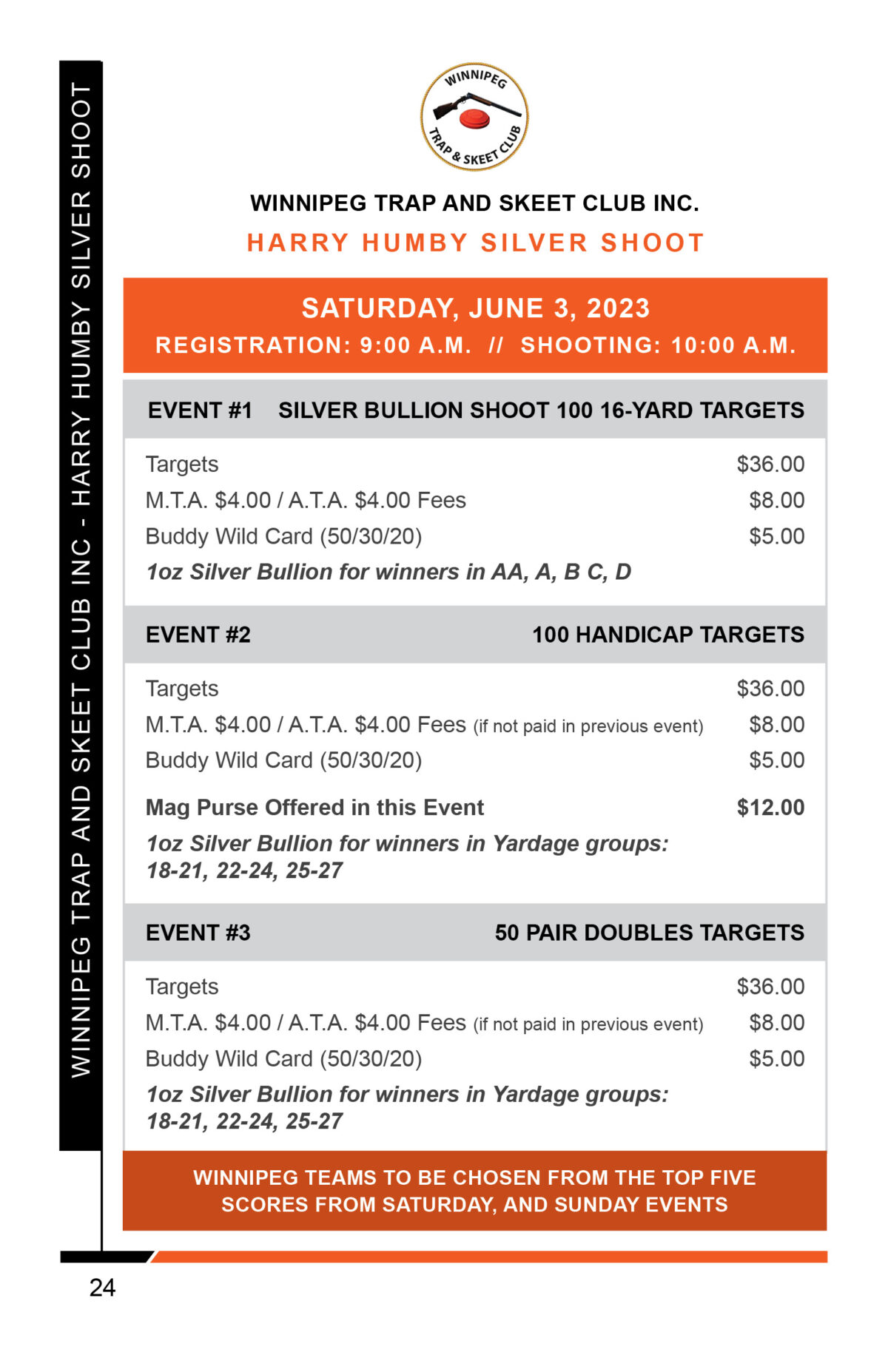 Harry Humby Silver Shoot Winnipeg Manitoba Trapshooting Association